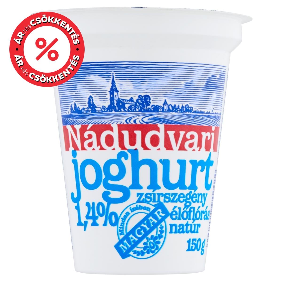 Nádudvari Natúr élőflórás zsírszegény joghurt, 1,4%