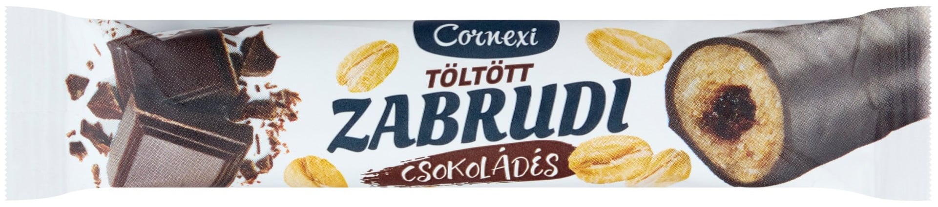 Cornexi zabrudi - csokoládés töltelékkel töltött zabrúd, kakaós bevonattal