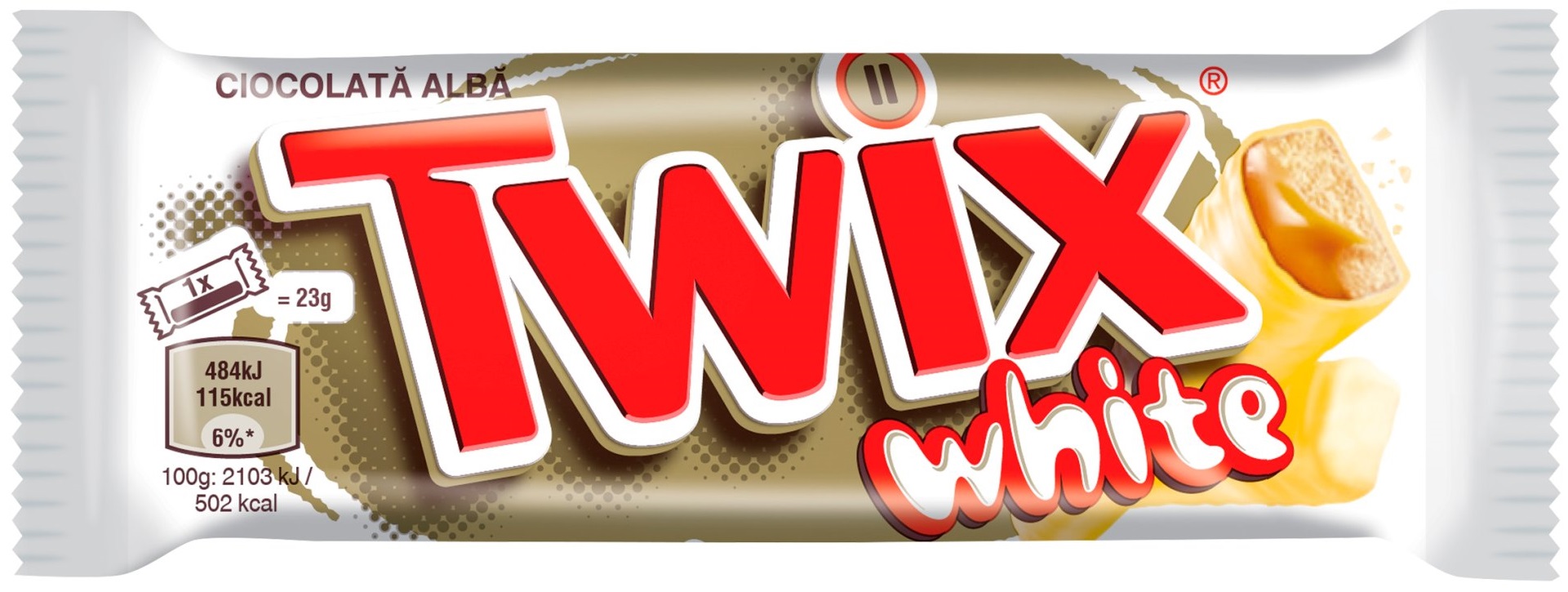 TWIX szelet Fehércsokoládés