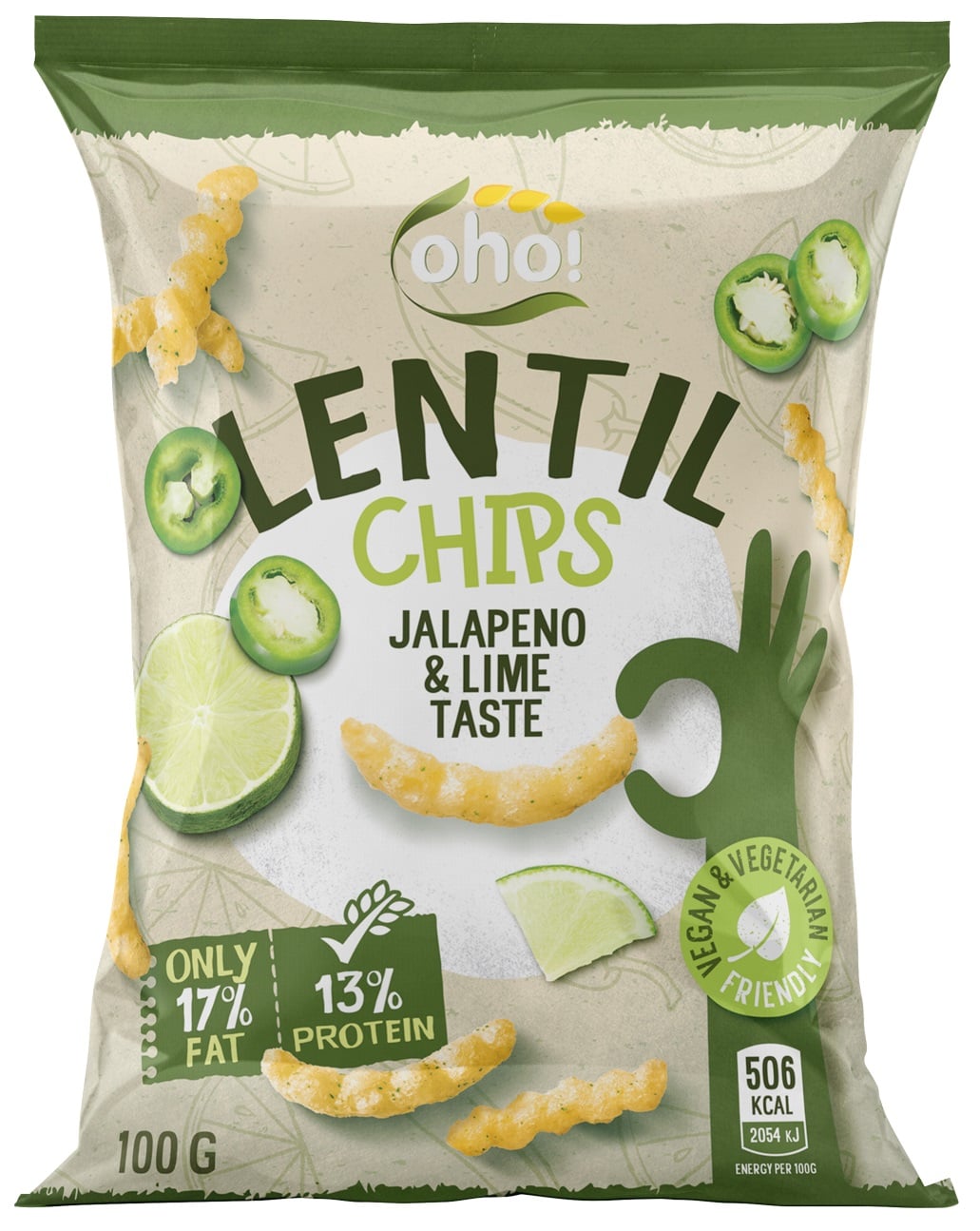 OHO lencse snack jalapeno-lime