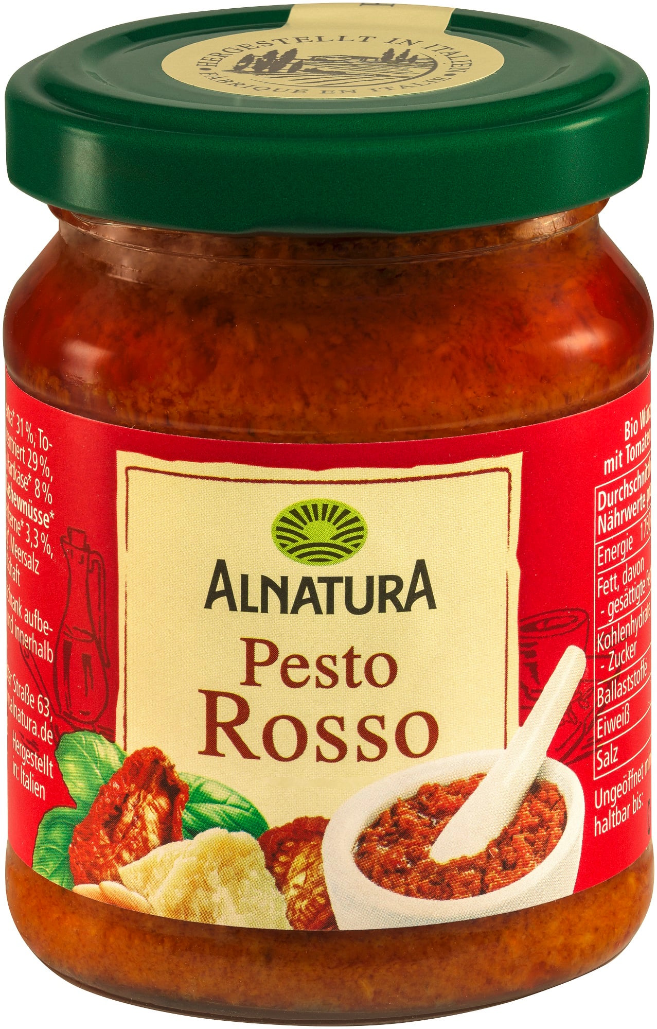Alnatura BIO Fűszeres krém paradicsommal és sajttal Pesto Rosso