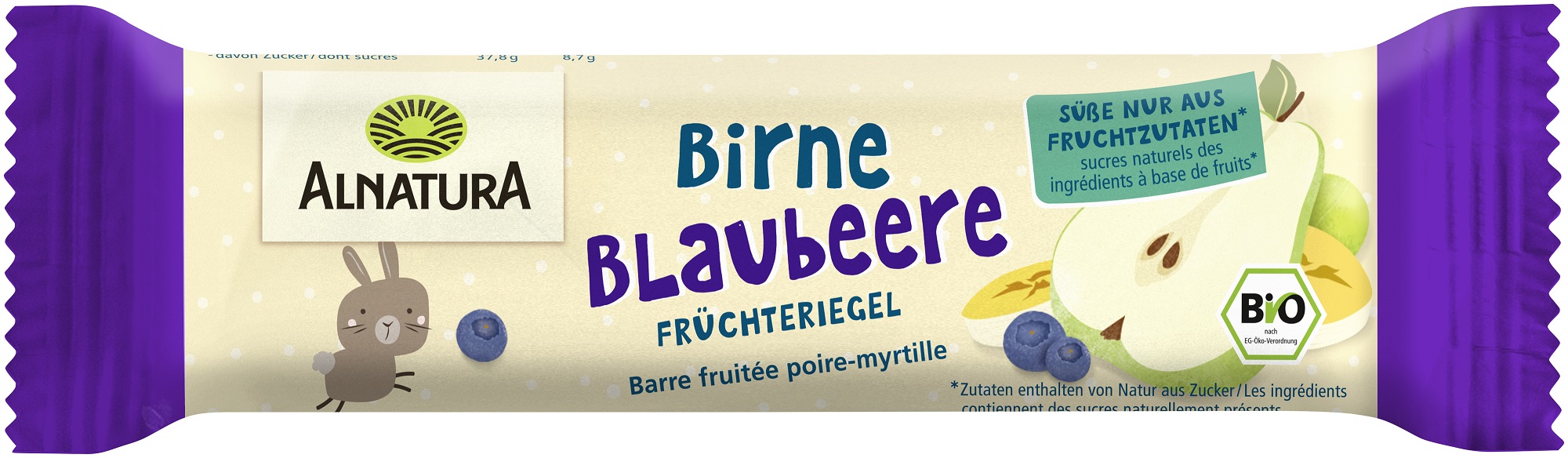 Alnatura BIO Körtés-Áfonyás Gyümölcsszelet 3 éves kortól