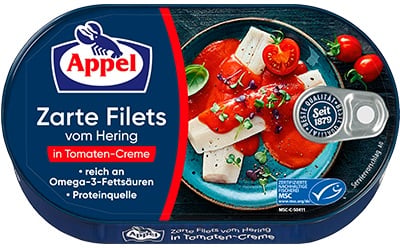 Appel heringfilé paradicsomos mártásban
