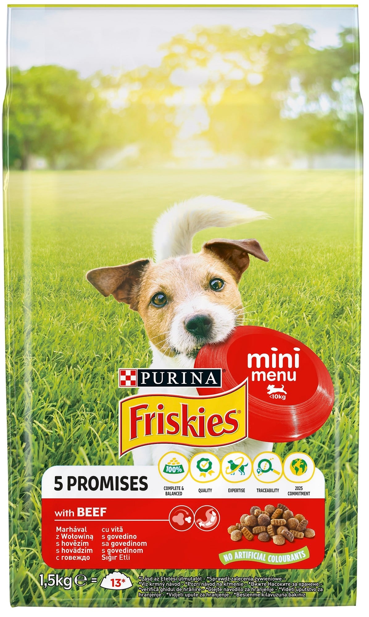 Friskies Mini Menu Marhával és zöldségekkel száraz kutyaeledel