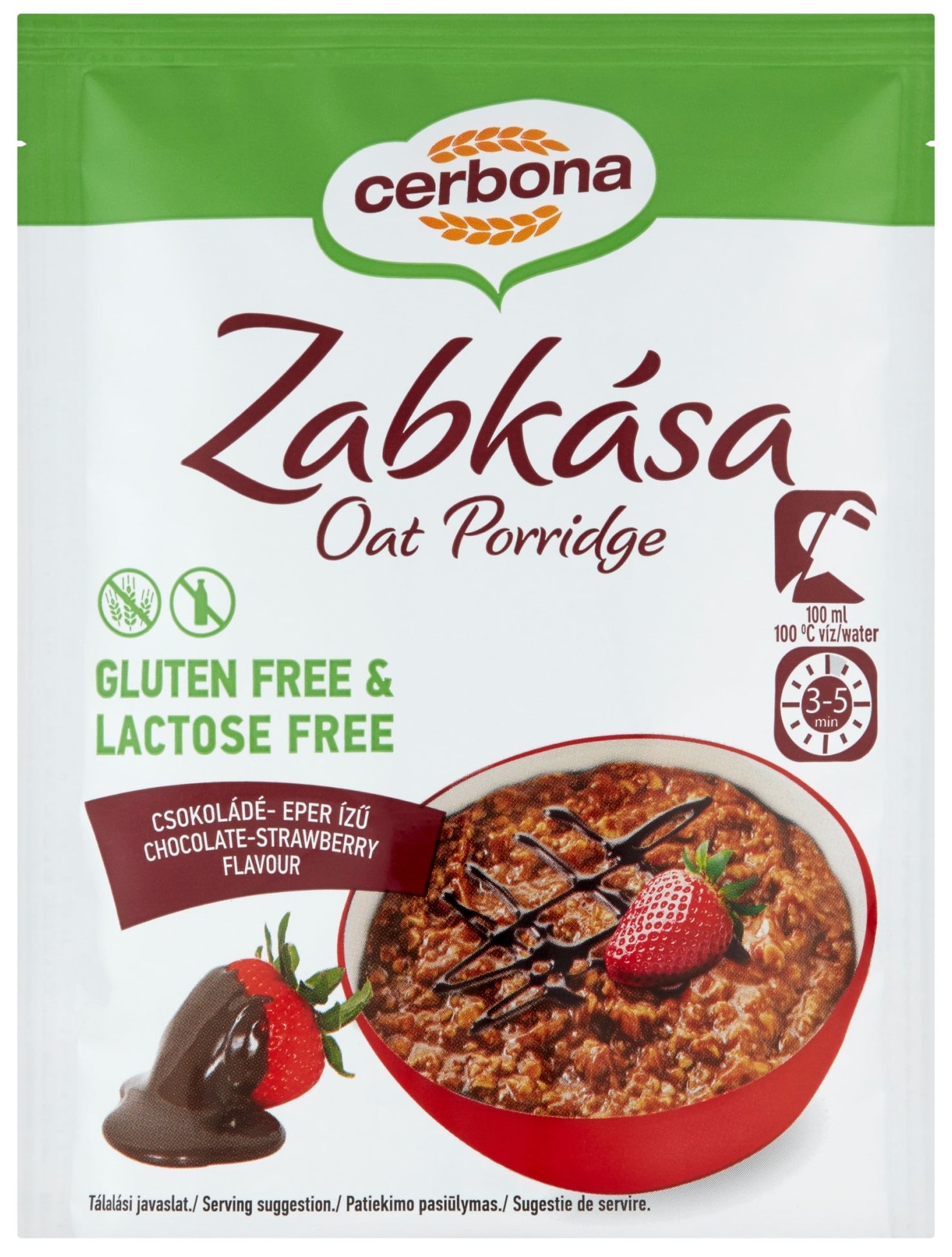 Cerbona Zabkása Gluténmentes csoki-eper