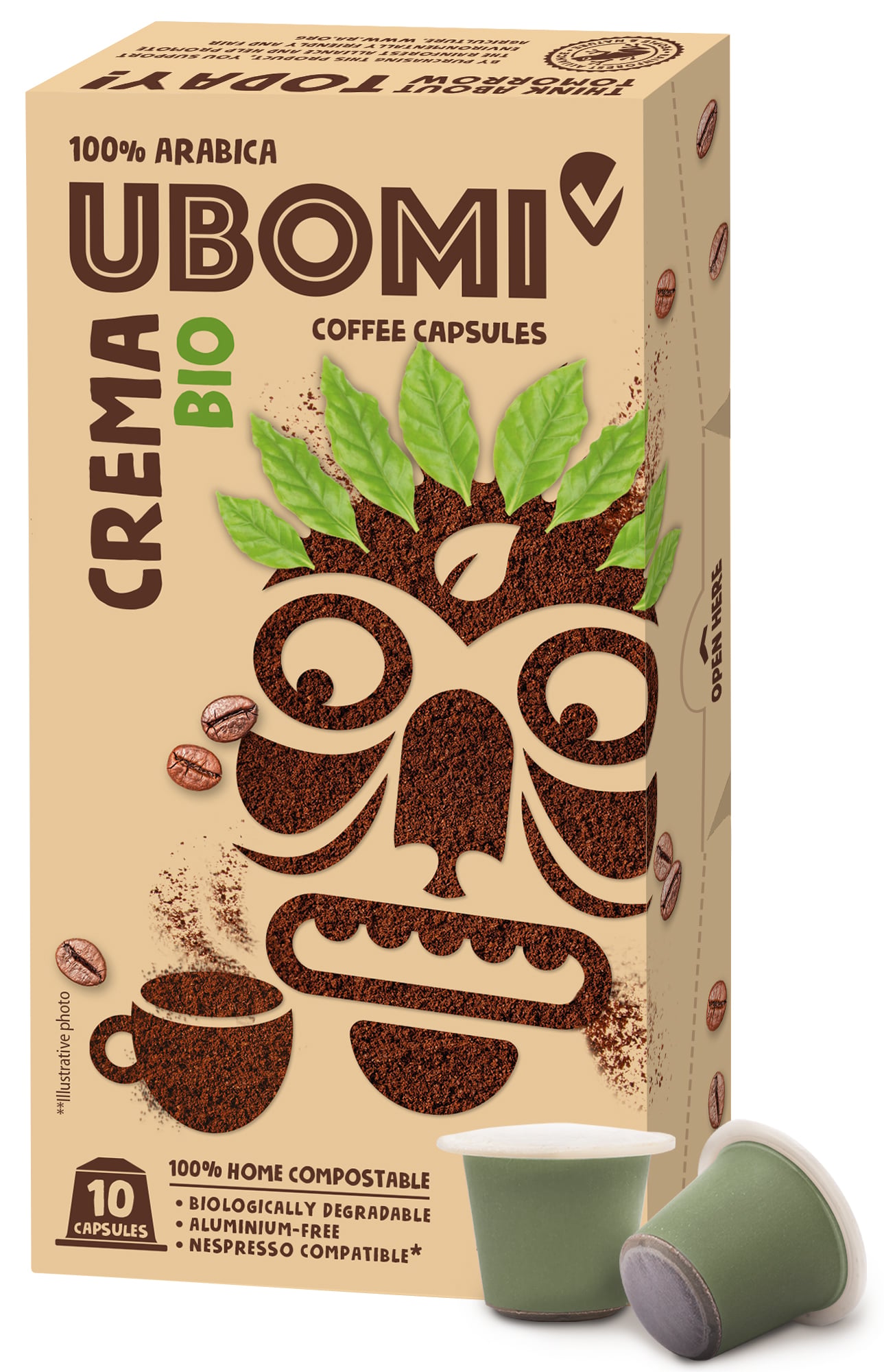 UBOMI BIO Caffe Crema Nespresso kompatibilis lebomló kávékapszula