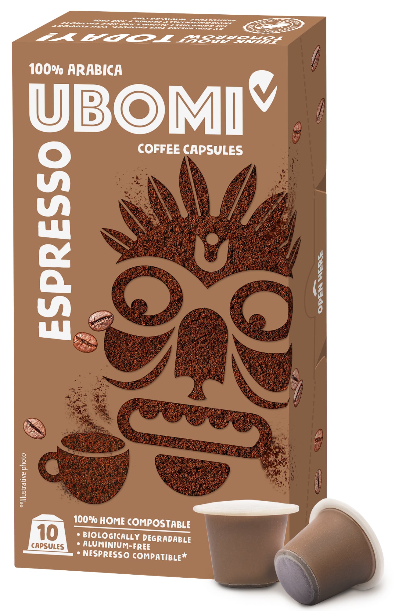 UBOMI Espresso Nespresso kompatibilis lebomló kávékapszula