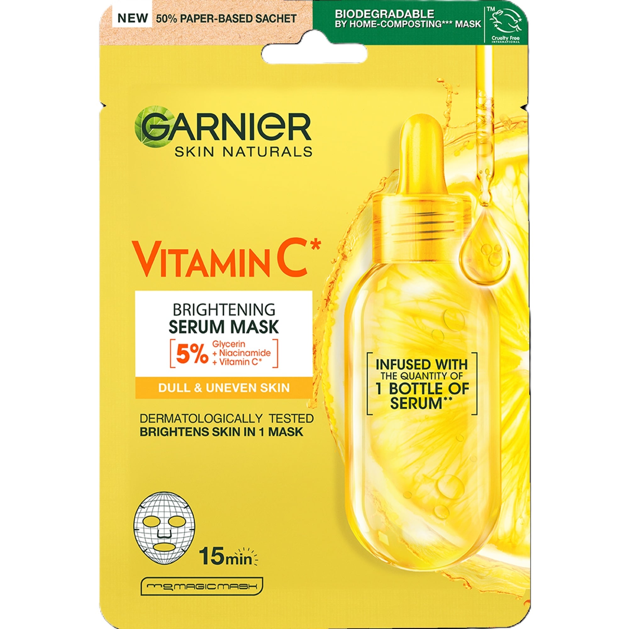 Garnier Szuper hidratáló és ragyogást adó textil maszk C-vitaminnal