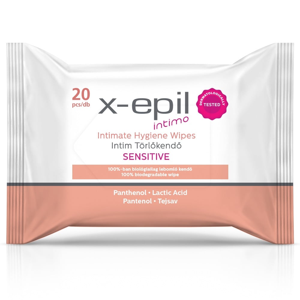 X-Epil Intimo Intim törlőkendő - sensitive