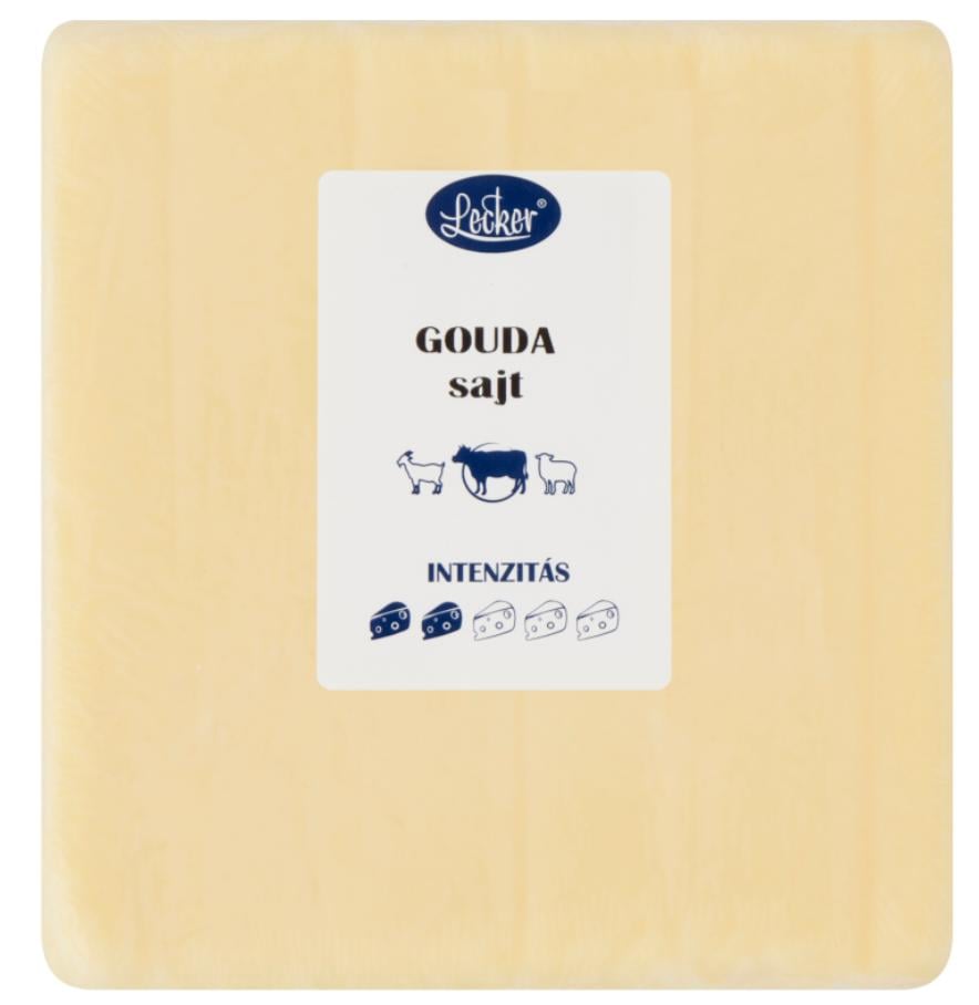 Lecker Viaszos Érlelt Gouda darabolt sajt