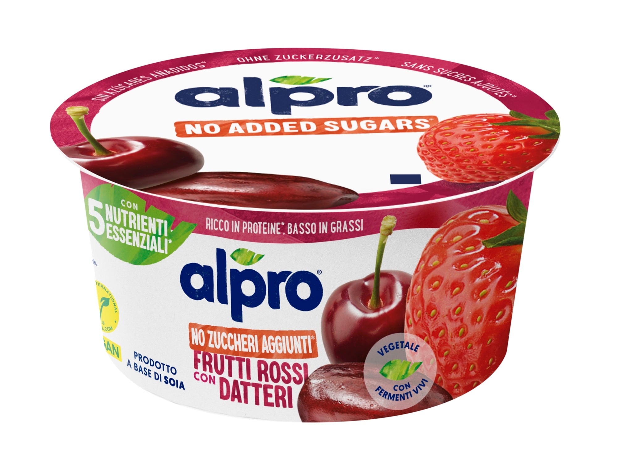 Alpro Fermentált szójakészítmény eperrel, cseresznyével, datolyával