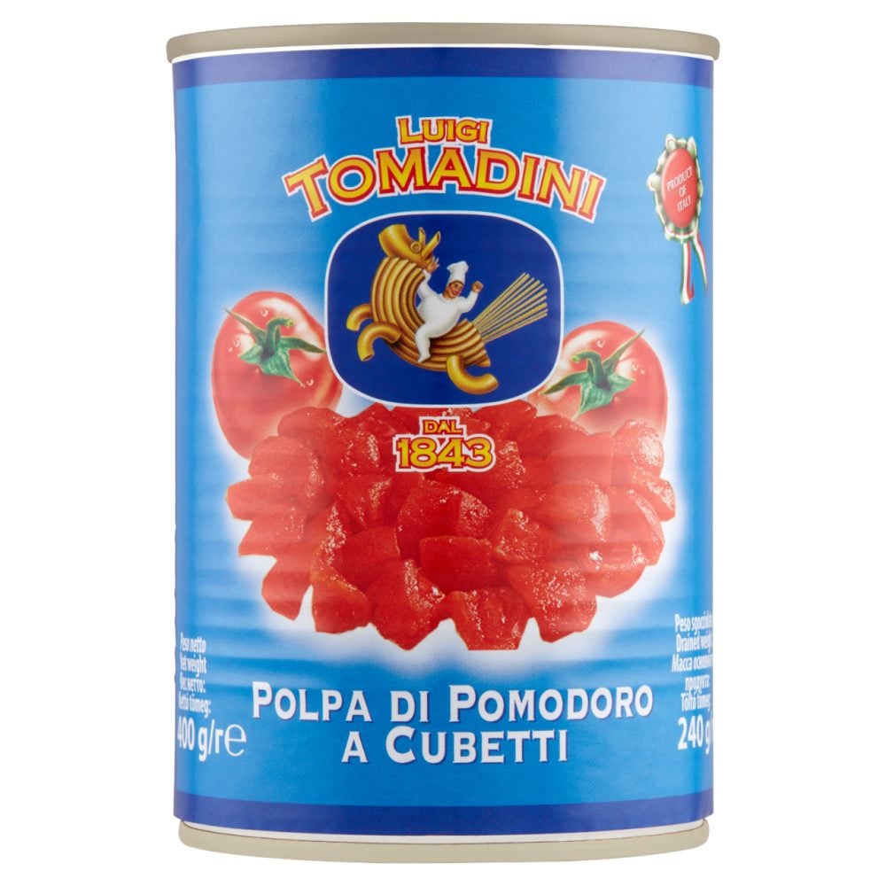 Luigi Tomadini Kockázott Paradicsom konzerv (400 g)