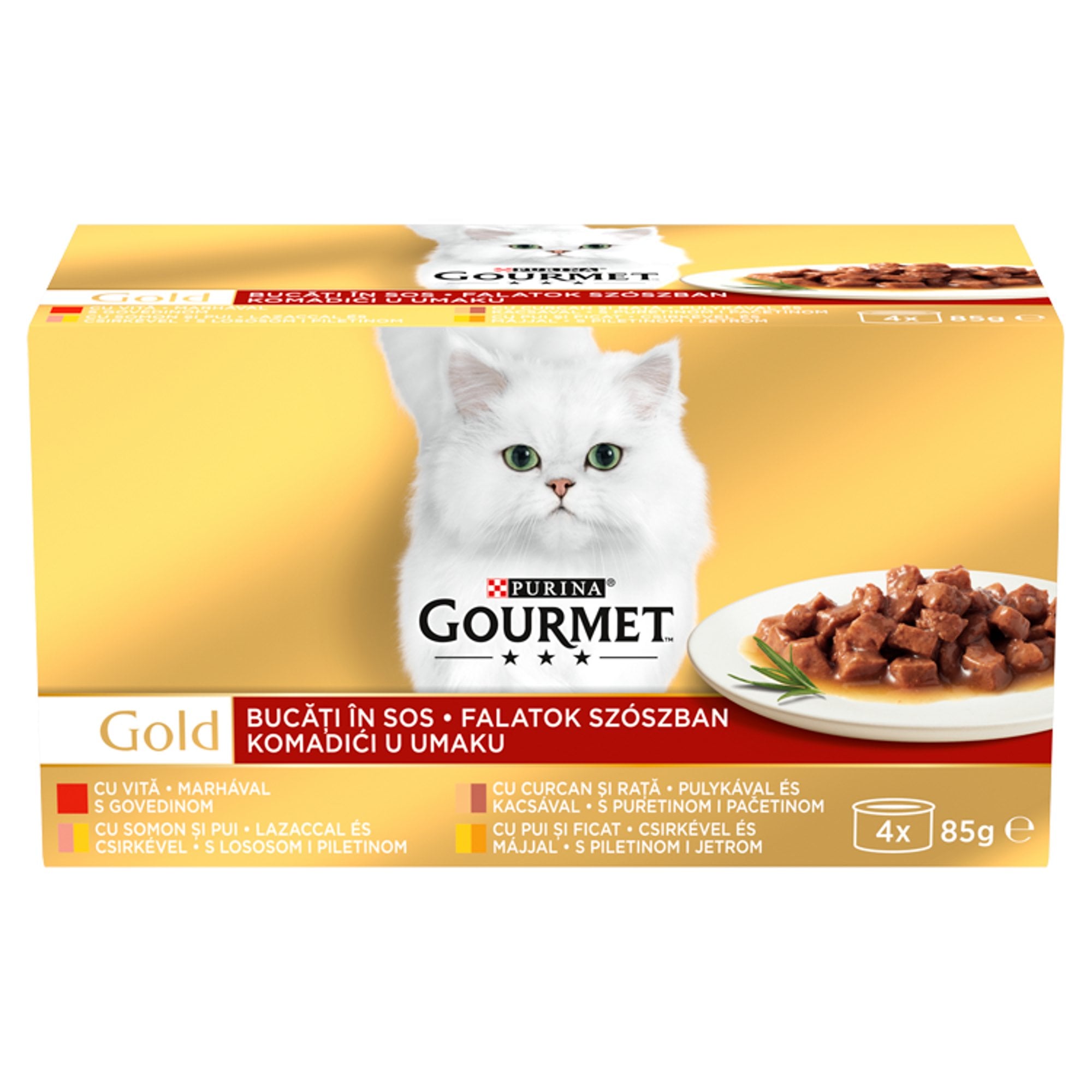 Gourmet Gold Falatok szószban nedves macskaeledel