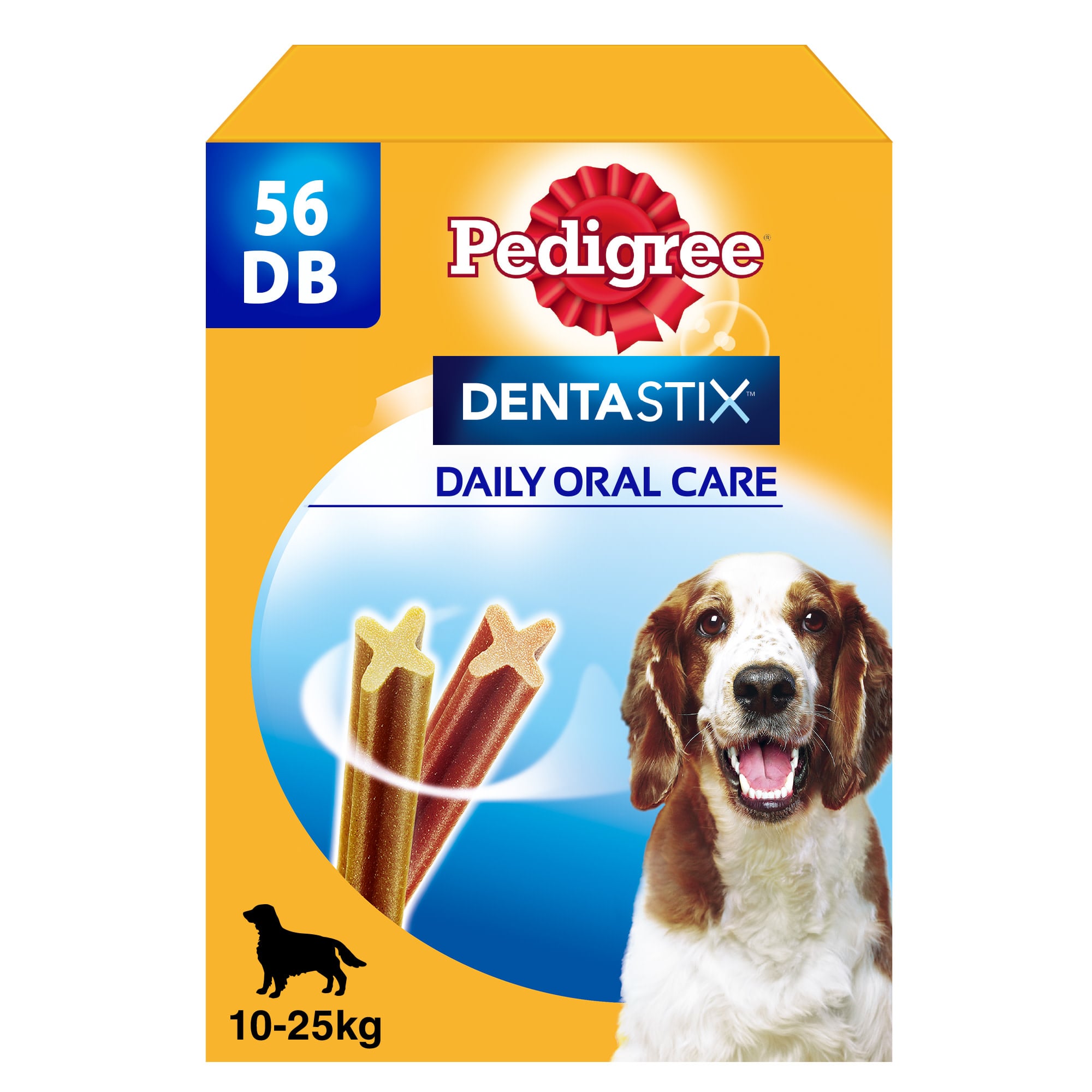 Pedigree DentaStix mindennapi fogápoló jutalomfalatok 10-25 kg-os kutyák számára 56 db