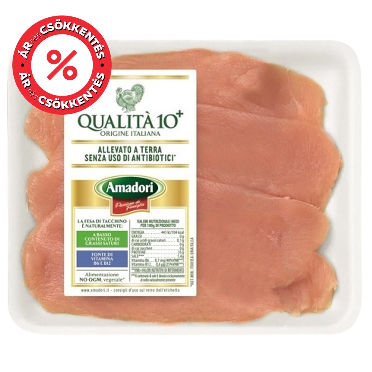 Amadori "A osztályú" pulykamell szeletek, antibiotikum mentes