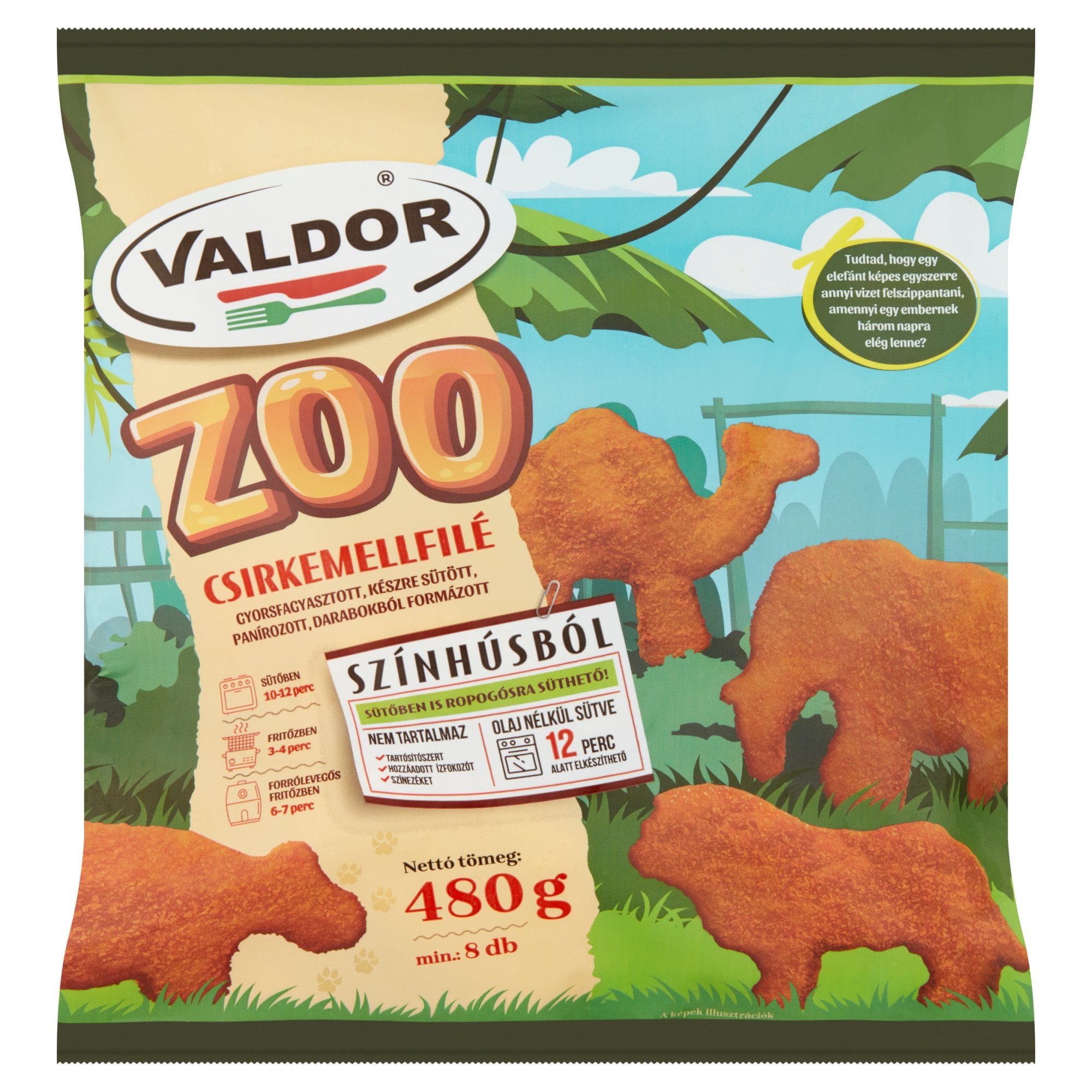 Valdor ZOO fagyasztott, készre sütött, panírozott csirkemellfilé