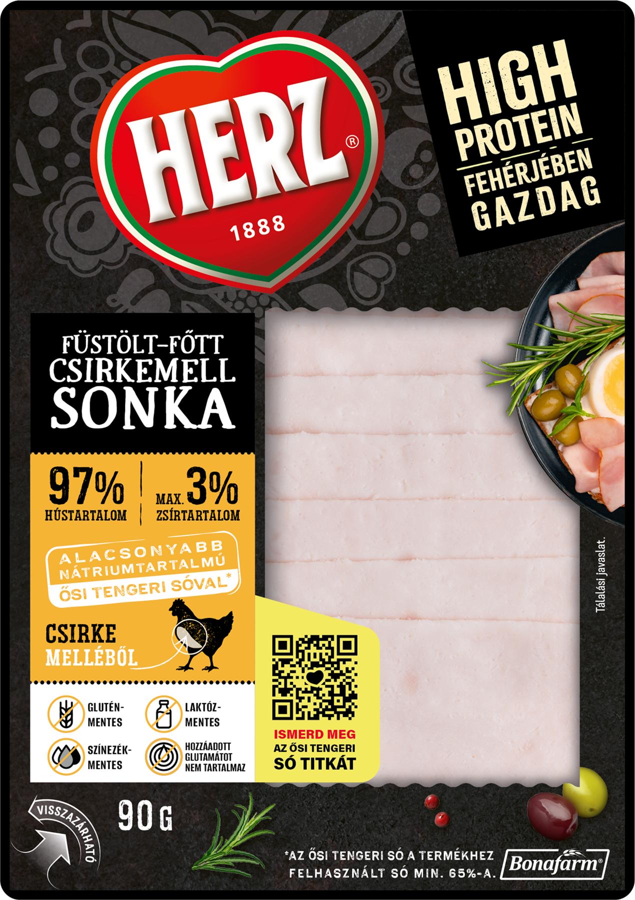 Herz Füstölt-főtt csirkemell sonka, szeletelt