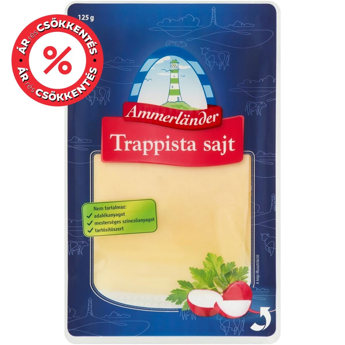 Ammerlander Szeletelt trappista sajt