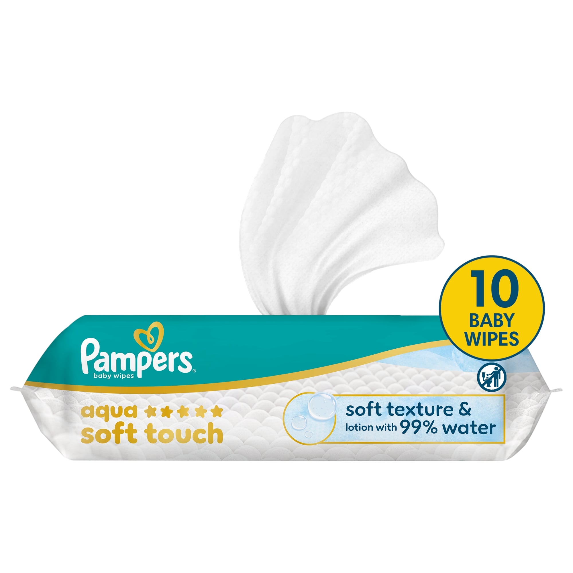 Pampers Harmonie Nedves Törlőkendő Aqua, 10 db