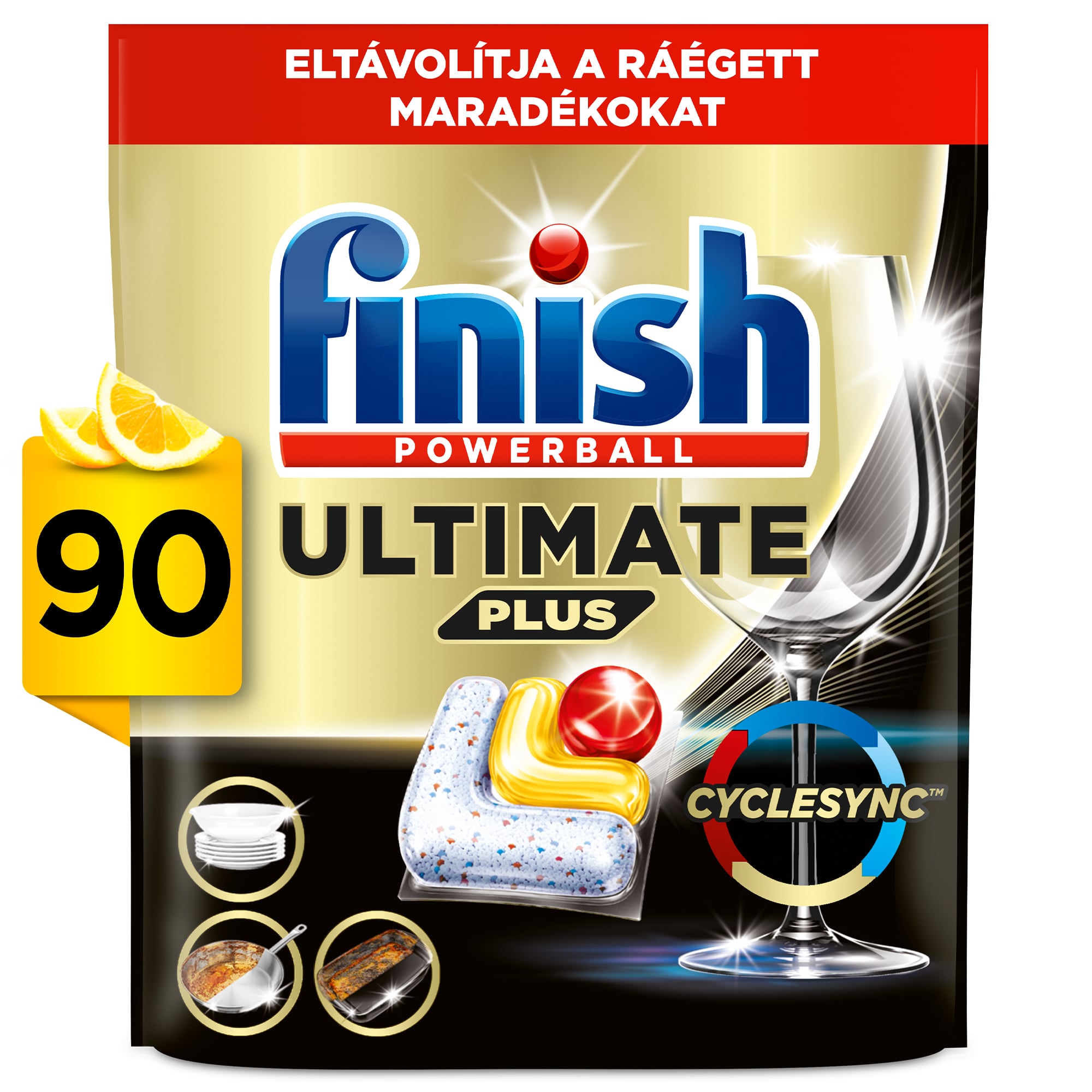 Finish Ultimate Plus All in 1 mosogatógép kapszula, citromos illatú
