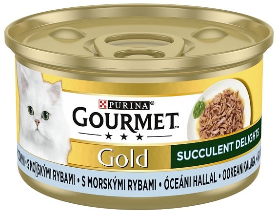 Gourmet Gold Succulent Delights Óceáni hallal nedves macskaeledel