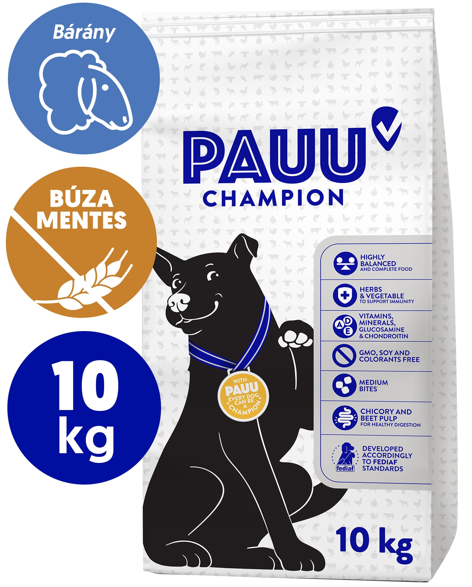 Pauu monoprotein és gluténmentes száraz kutyatáp báránnyal és rizzsel