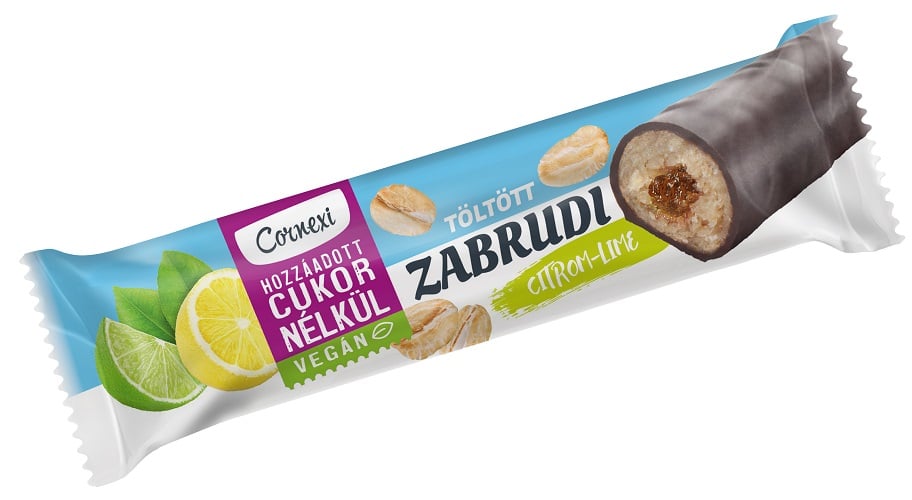 Cornexi zabrudi - citrom-lime töltelékkel töltött zabrúd kakaós bevonattal, édesítőszerrel