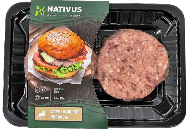 Nativus Szarvas hamburger húspogácsa