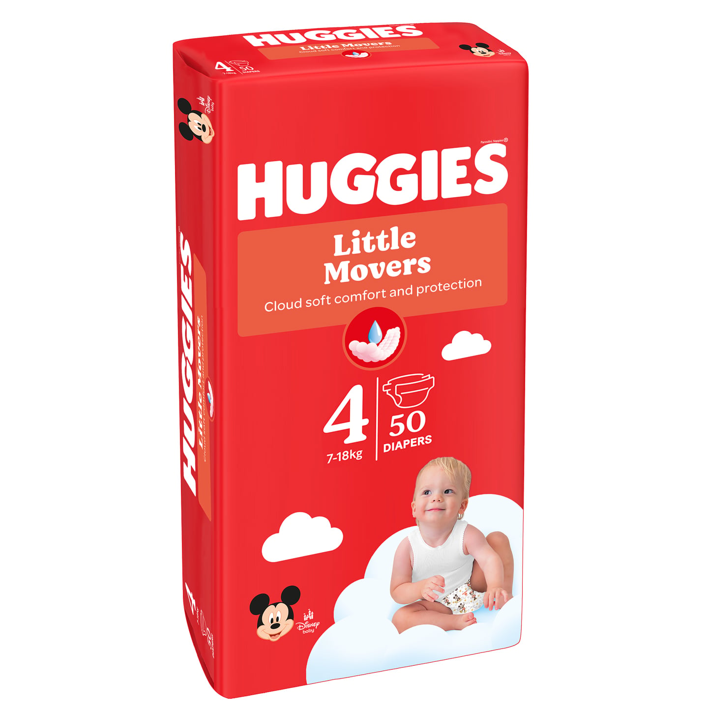 HUGGIES® Little Movers 4, 7-18 kg, nadrágpelenka