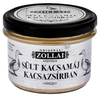 Zollai Sült Kacsamáj darabok kacsazsírban üvegben (45% kacsamájjal)