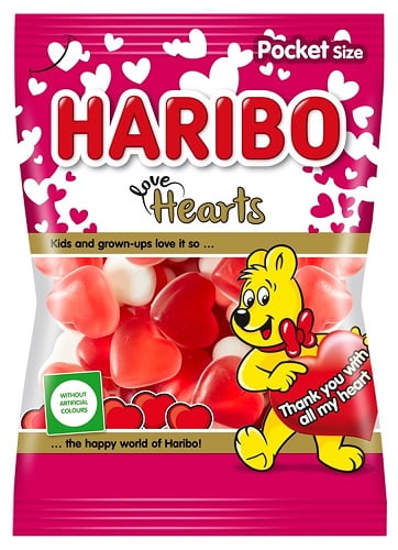 HARIBO Love Hearts Gyümölcsízű gumicukorka