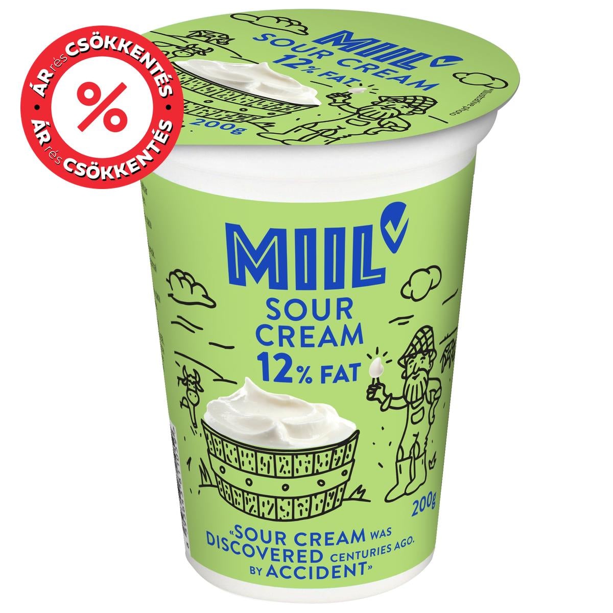 MIIL savanyú tejszín 12 % zsírtartalommal