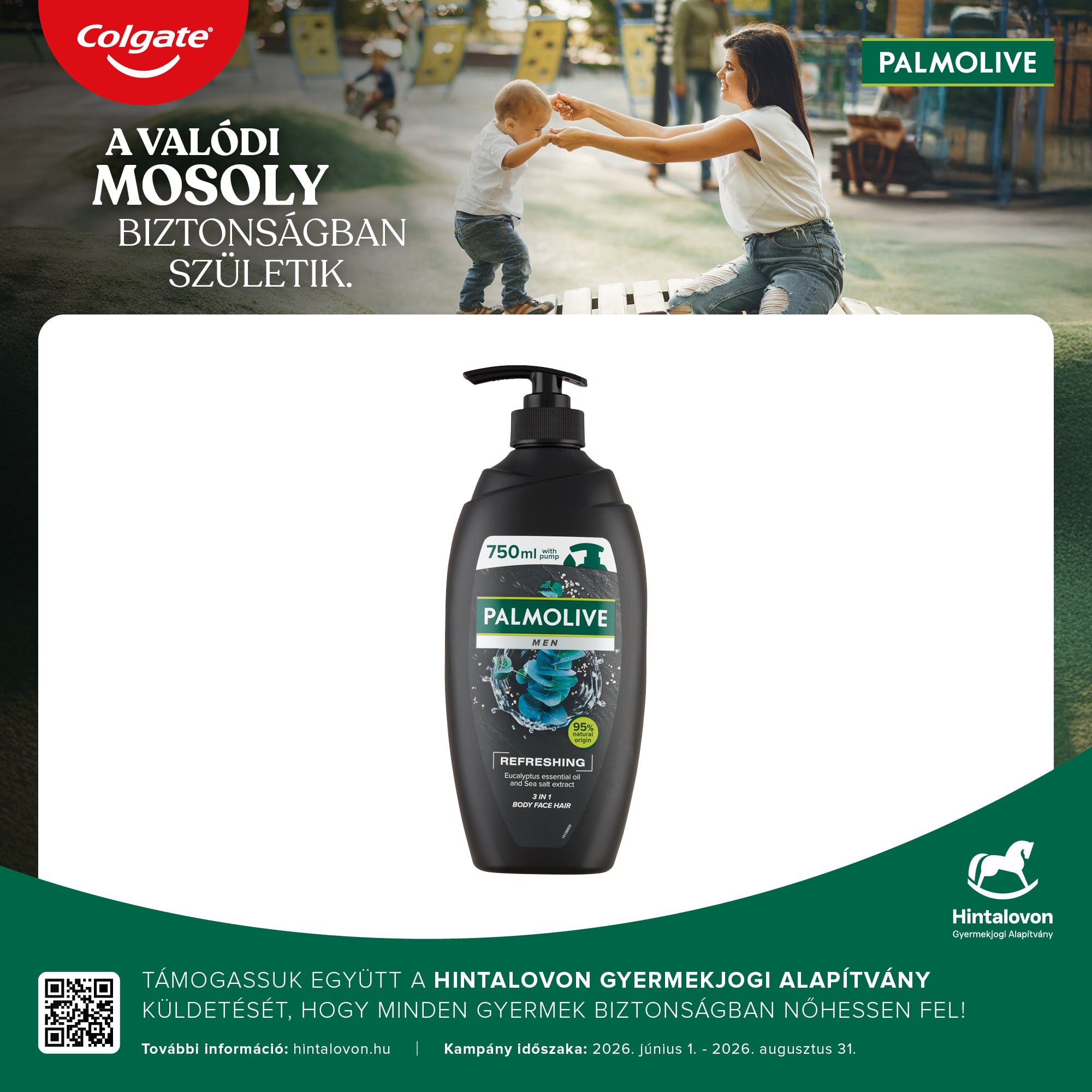 Palmolive Men Refreshing Pumpás Tusfürdő