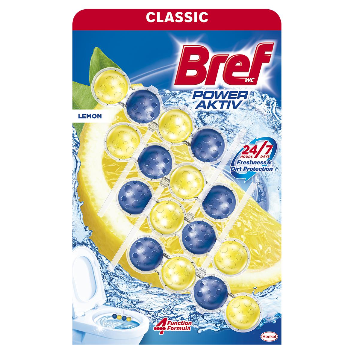 Bref Power Aktiv Lemon toalett frissítő 4x50g