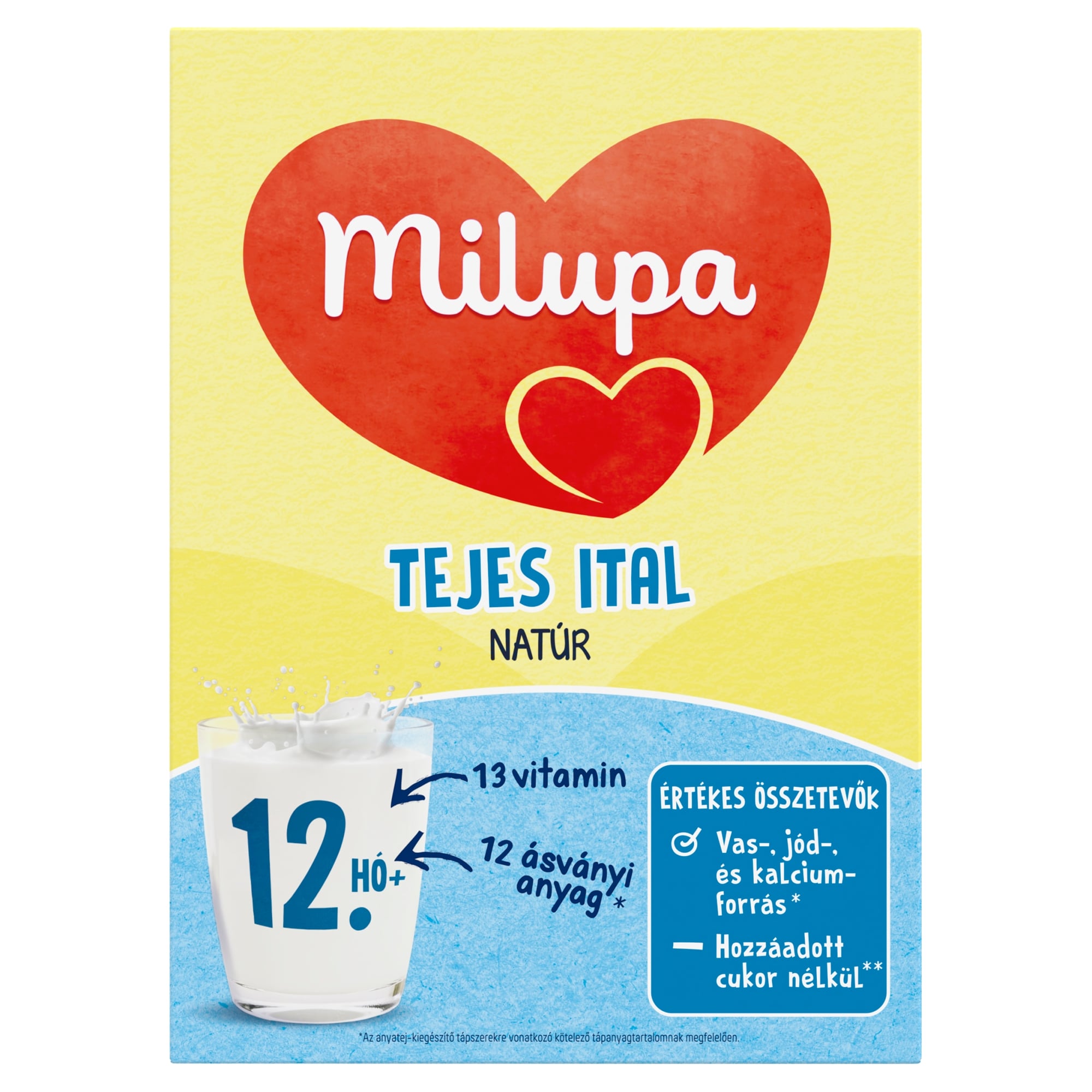 Milupa natúr tejes ital tejalapú anyatej-kiegészítő tápszer 12 hónapos kortól