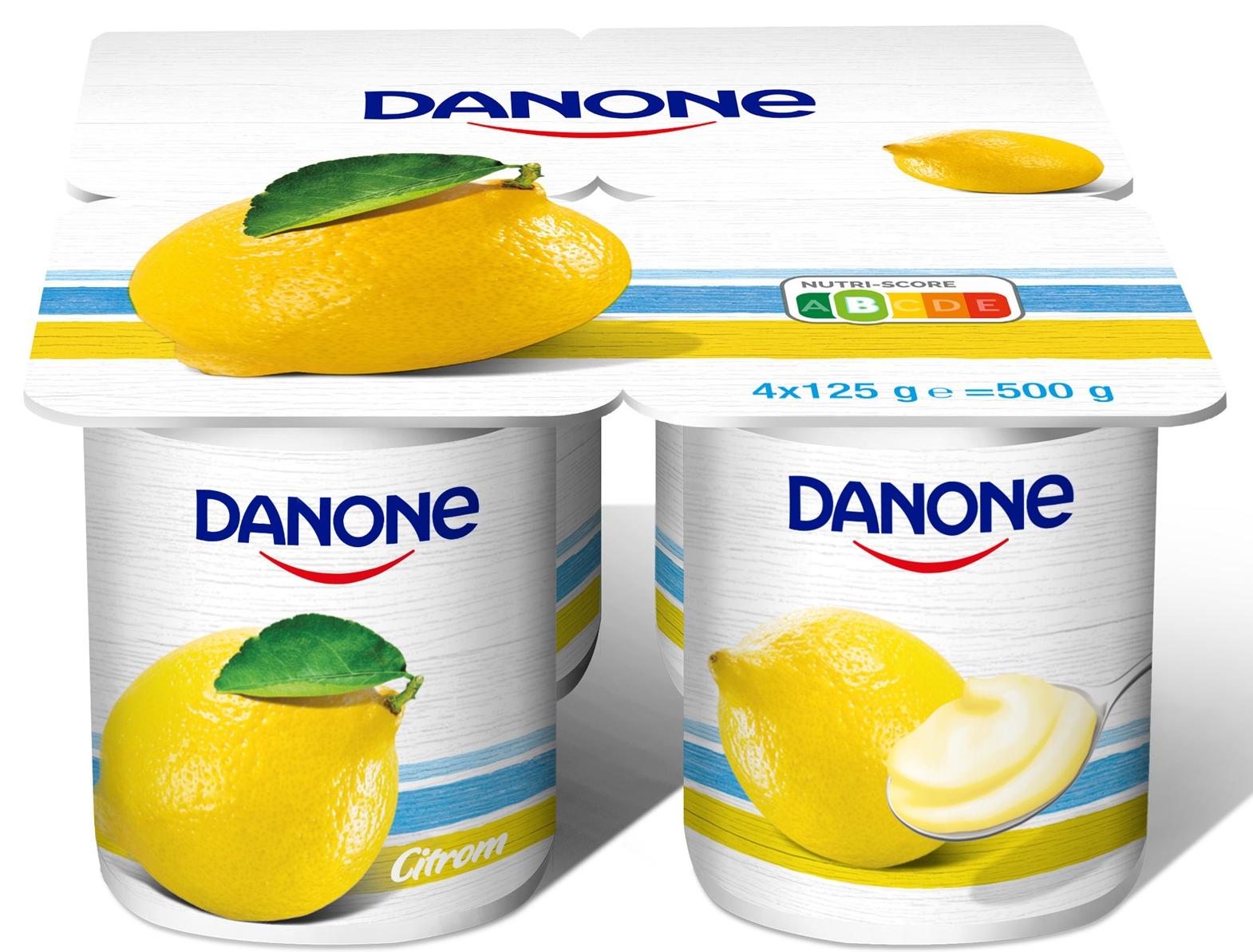 Danone Citromízű, élőflórás, zsírszegény joghurt (4x125g)