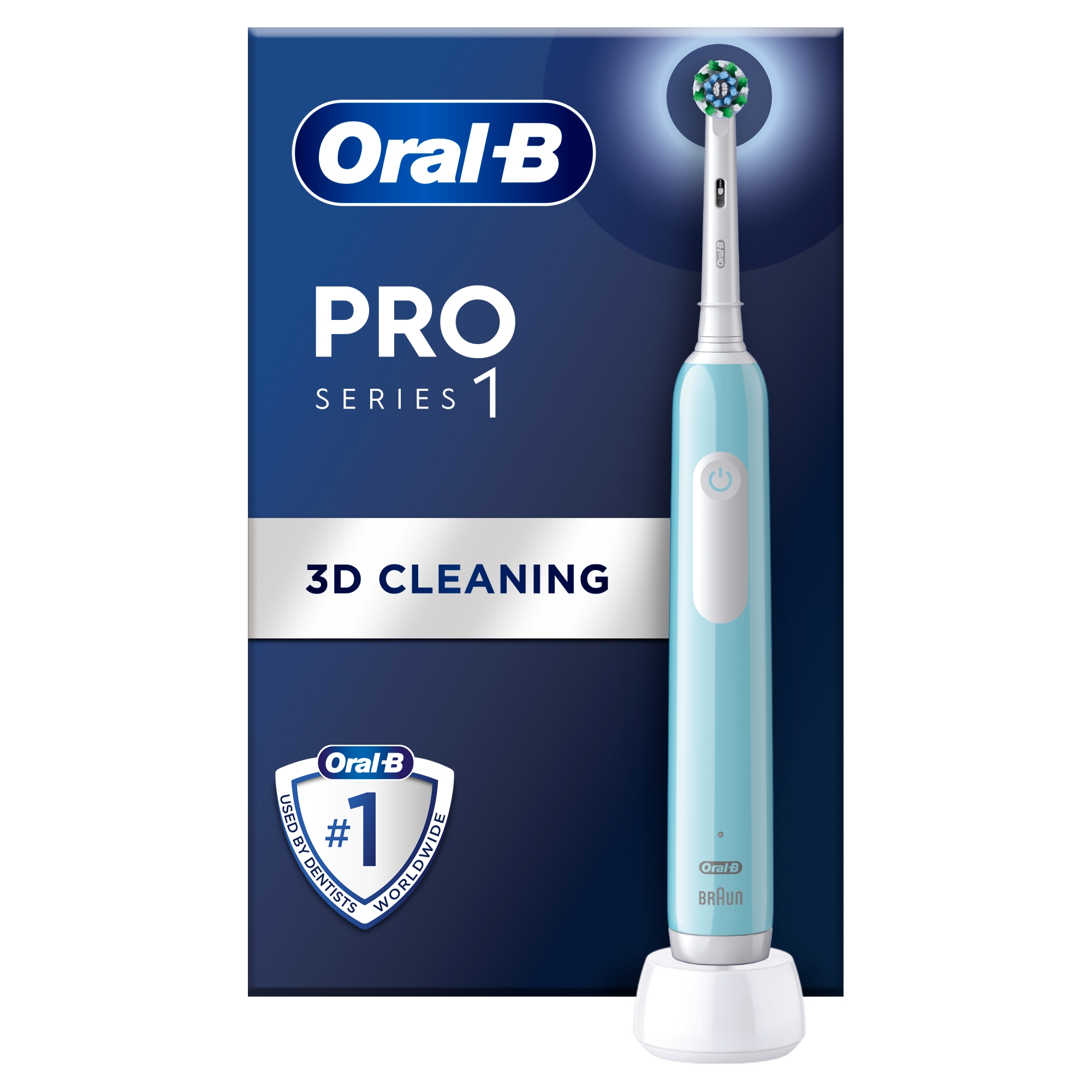 Oral-B Pro Series 1 Elektromos Fogkefe, Kék, Braun Tervezéssel