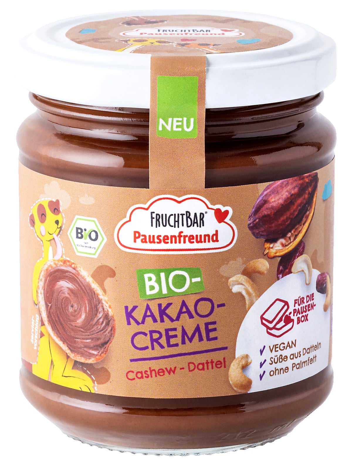 FruchtBar Pausenfreund - Bio kakaókrém kesudióval és datolyával