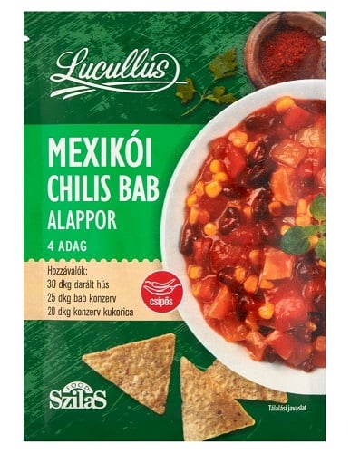 Lucullus mexikói chilis bab alappor