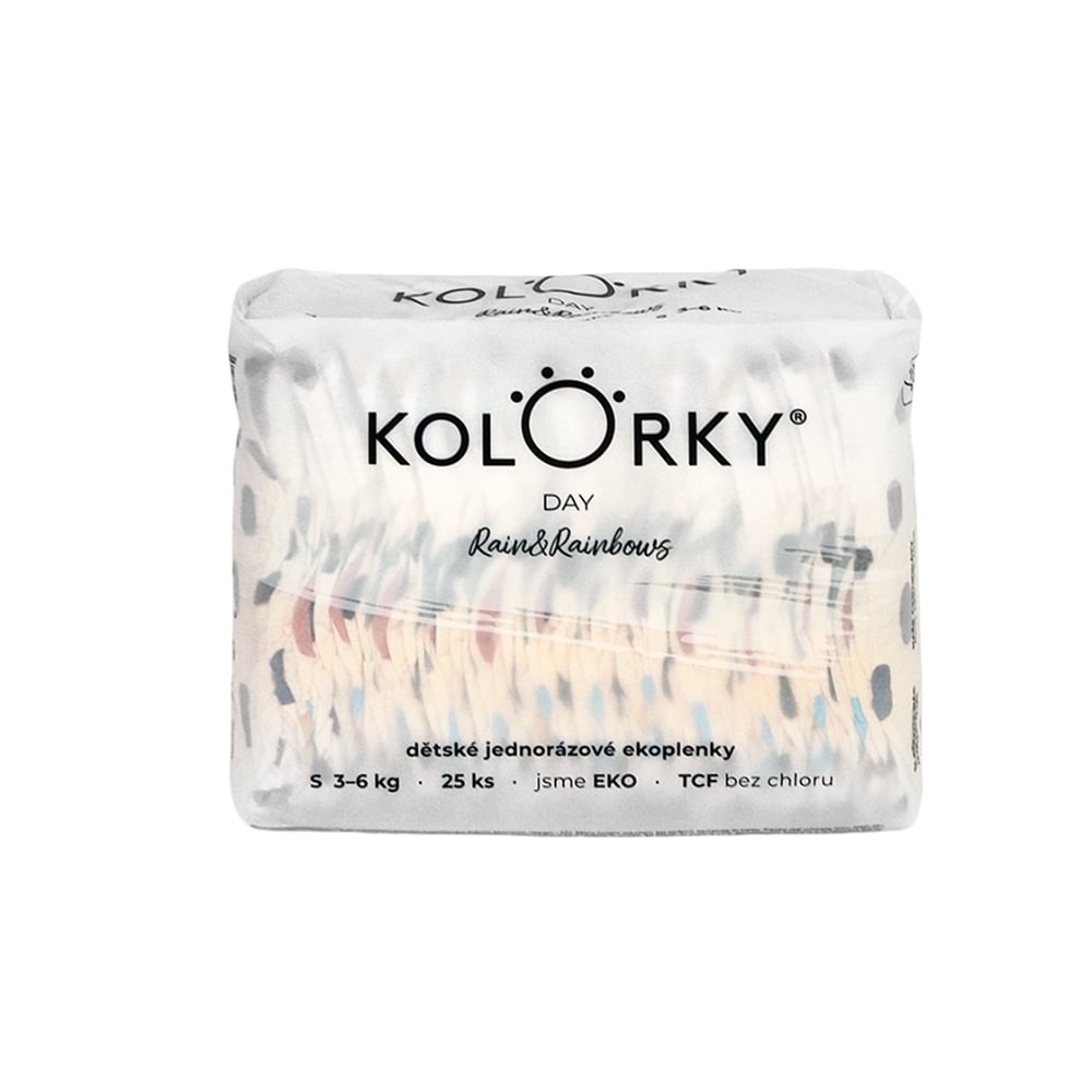 Kolorky Day Eső&Szivárvány Öko pelenka L (8-13kg) 4-es méret