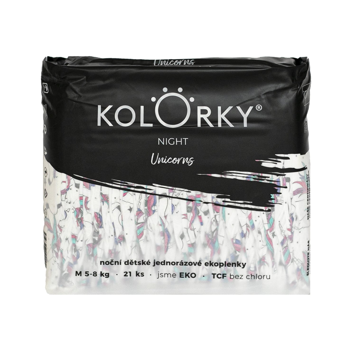 Kolorky Night Unikornis Öko pelenka XL (12-16kg) 5-ös méret