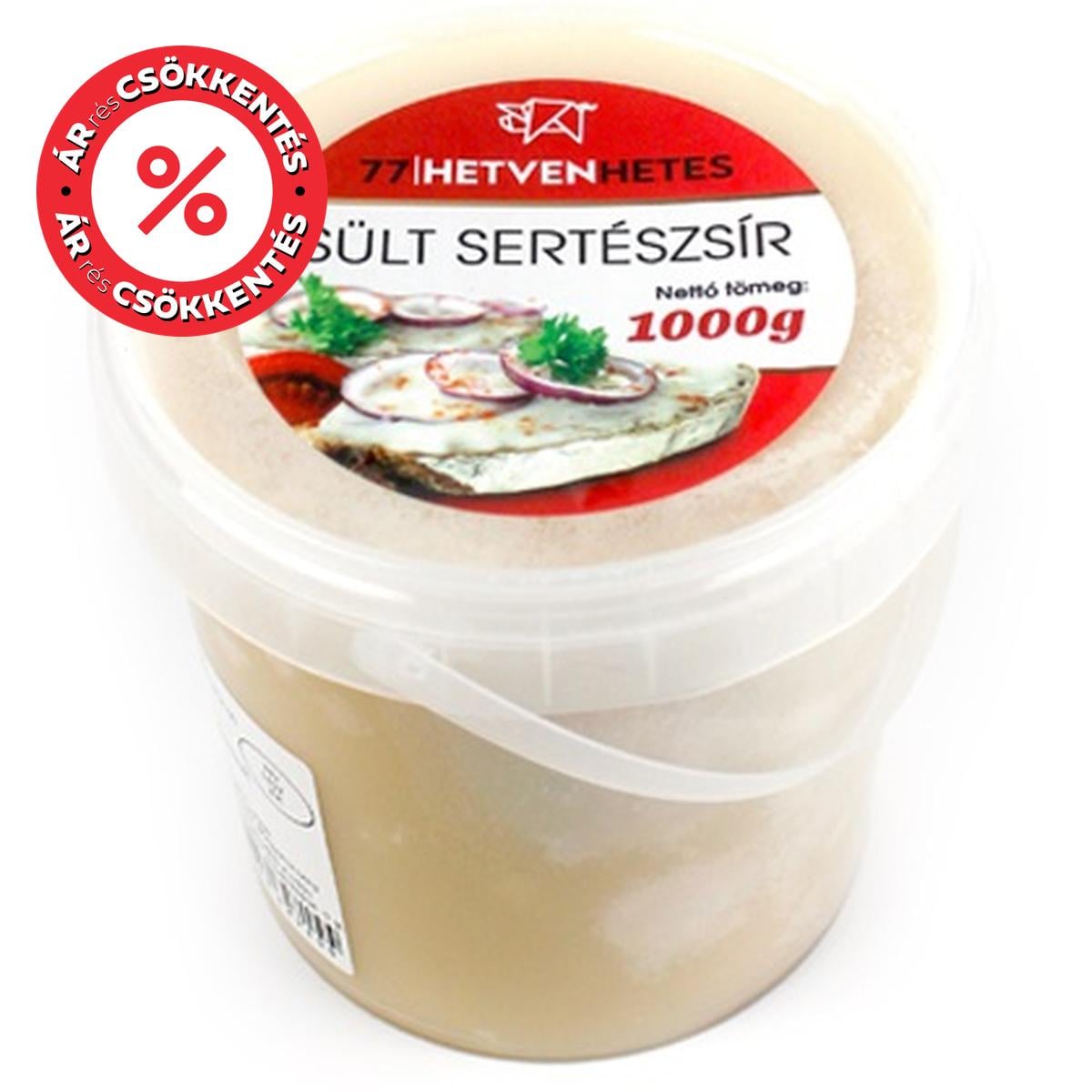 Hetvenhetes sült sertés zsír