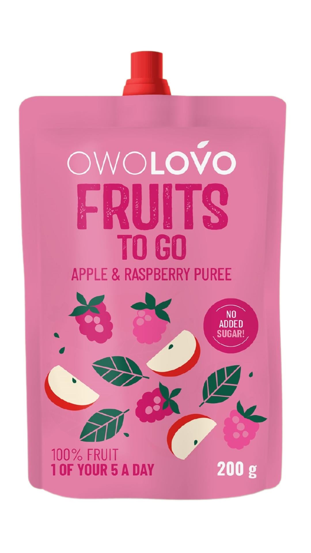 Owolovo 100% gyümölcspüré Alma-Málna