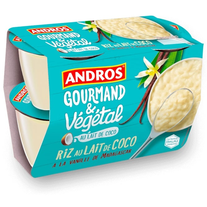 Andros Vegetal Tejberizs (4x100g)