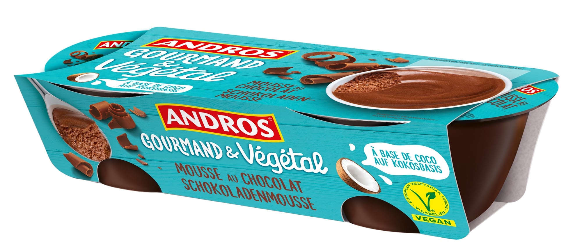 Andros Gourmand Vegetal Csokoládé Mousse (2x55g)