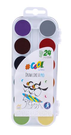 Cool By Victoria Vízfesték, 24 szín, 24 mm