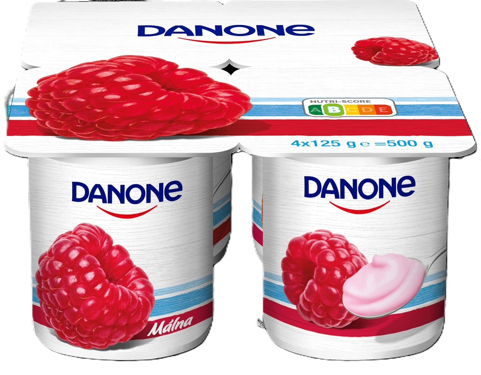 Danone Málna ízű, élőflórás, zsírszegény joghurt (4x125g)