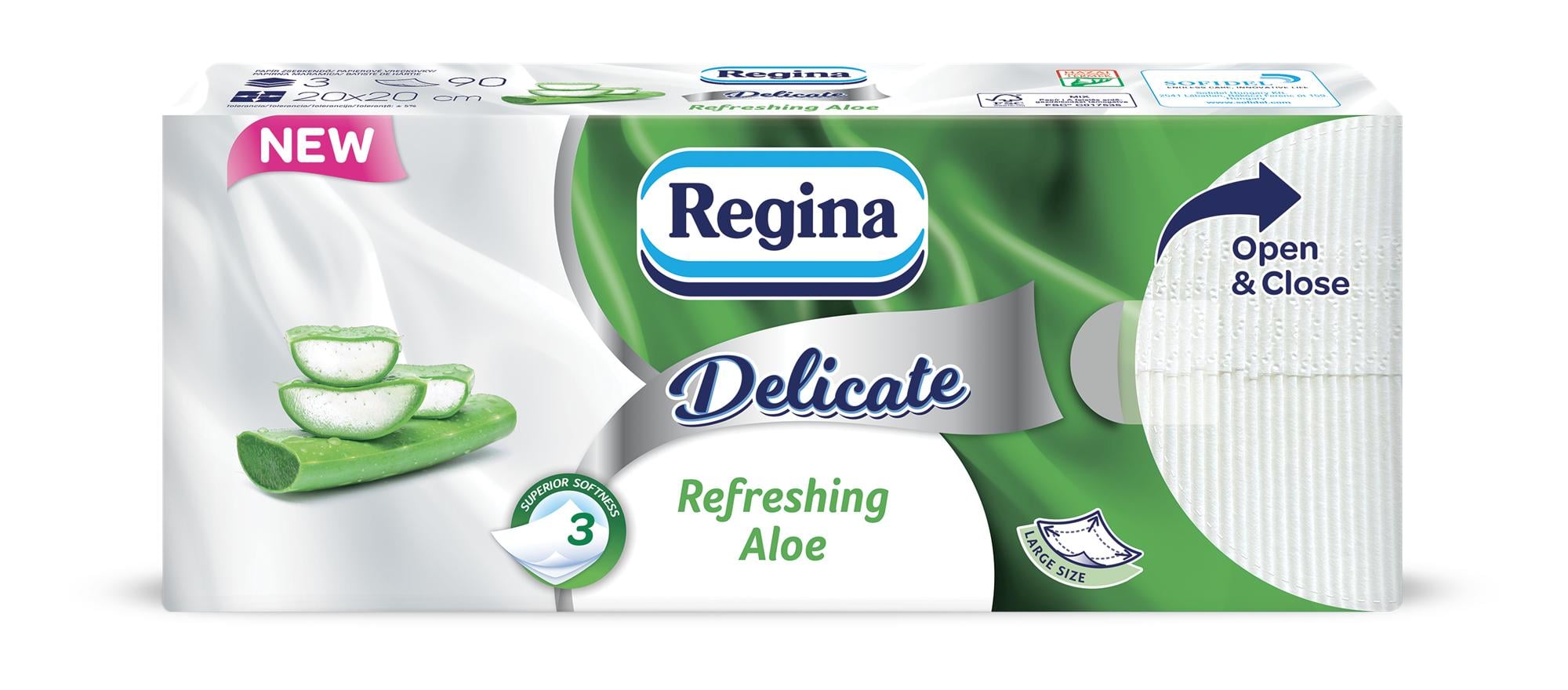 Regina Delicate Refreshing Aloe papír zsebkendő