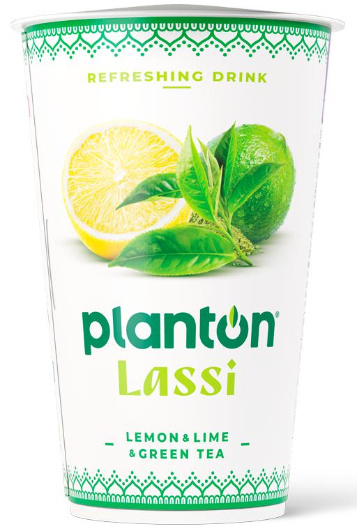 PlantOn Lassi Kókuszos vegángurt ital citrom-lime-zöld tea