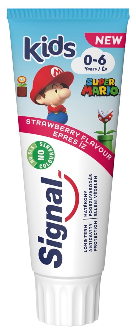Signal Kids eper ízű fogkrém 0–6 éveseknek, 75 ml